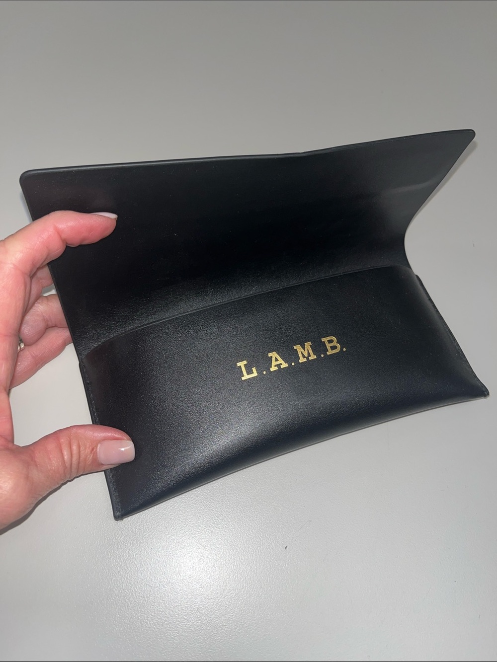 L.A.M.B. Black Eyewear / Sunglasses Case with Gold Logo